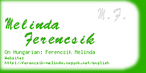melinda ferencsik business card